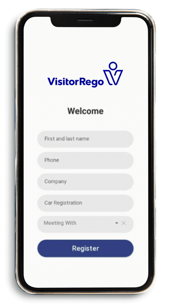 Visitor signing in on their own phone